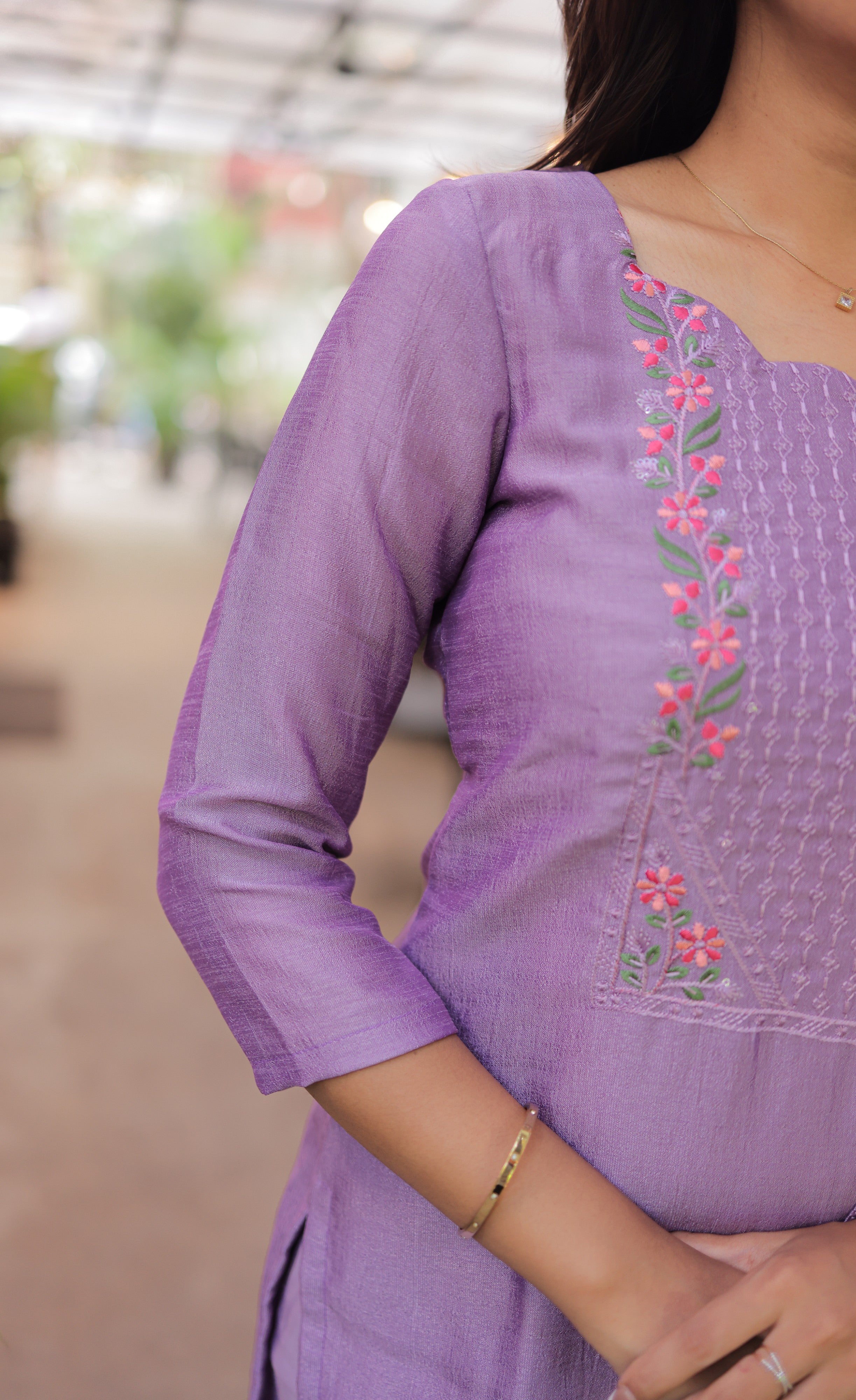 Nakshatra Georgette Salwar -  Lavender
