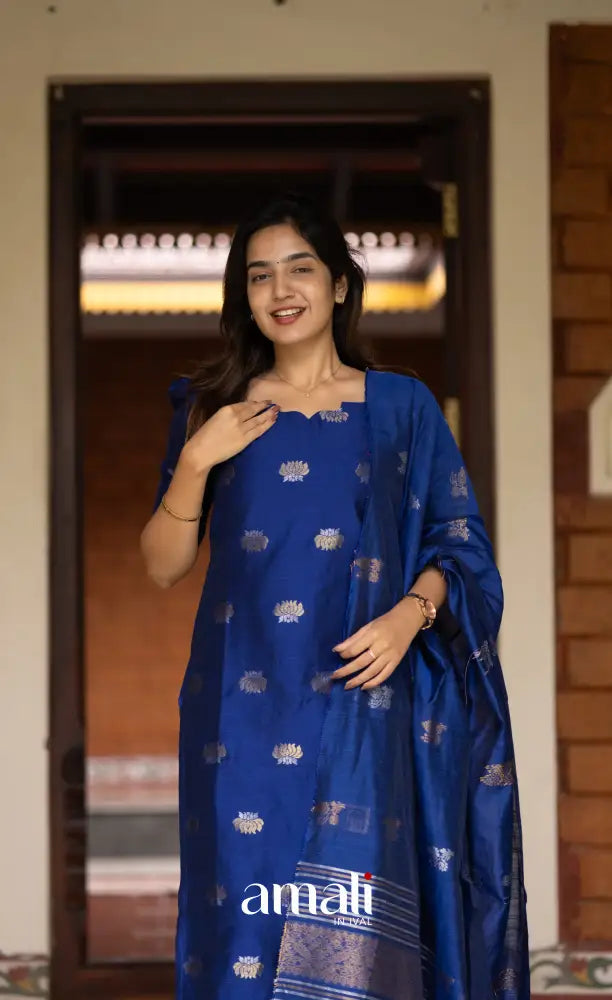 Athira Ink Blue Salwar salwar