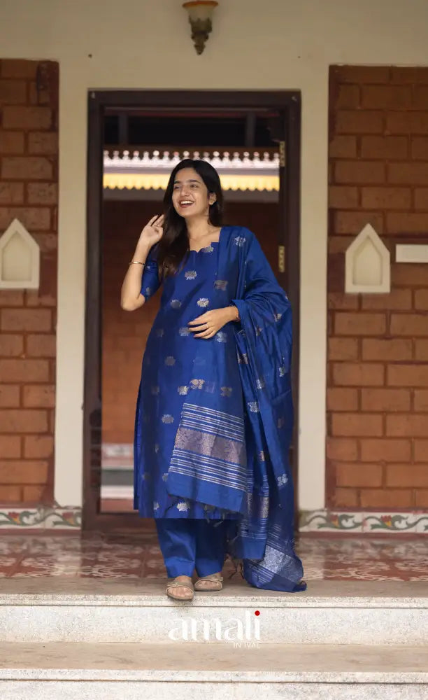 Athira Ink Blue Salwar salwar