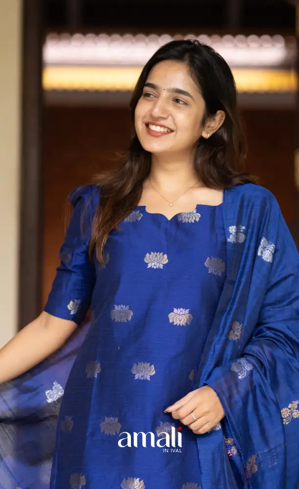 Athira Ink Blue Salwar salwar