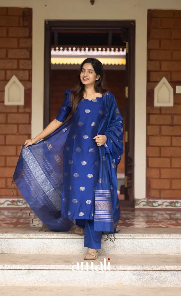 Athira Ink Blue Salwar salwar