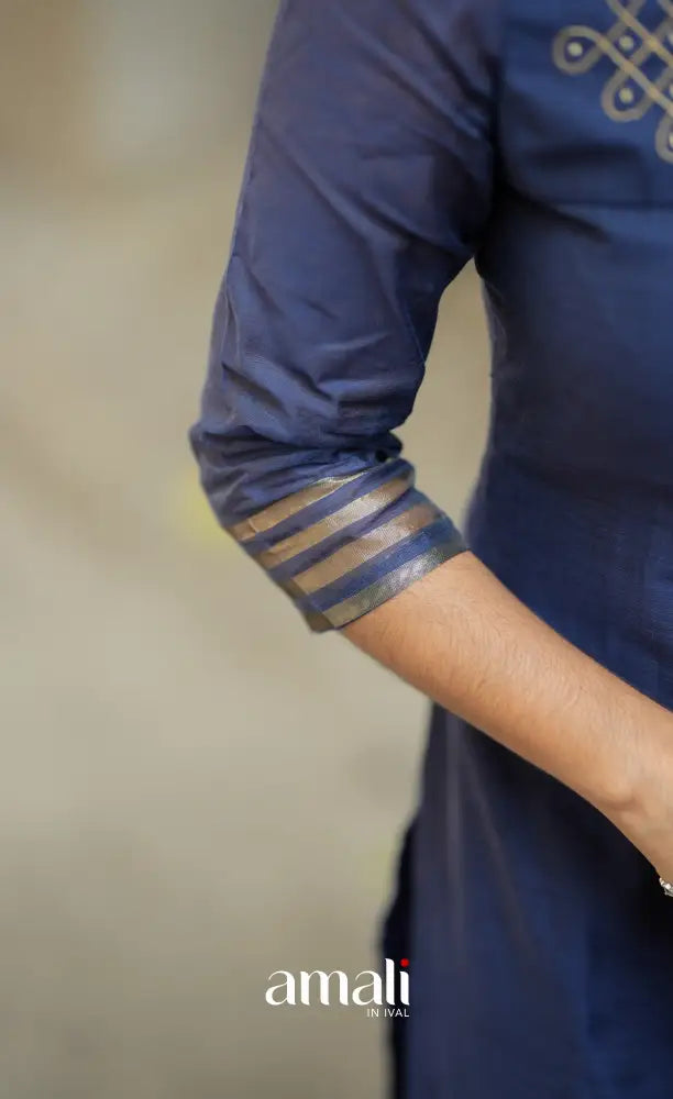 Athira Navy Blue Chanderi Salwar salwar
