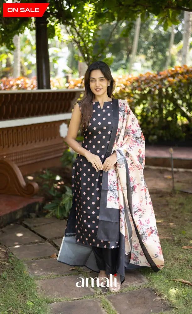 Athira Salwar - Black and Baby pink salwar