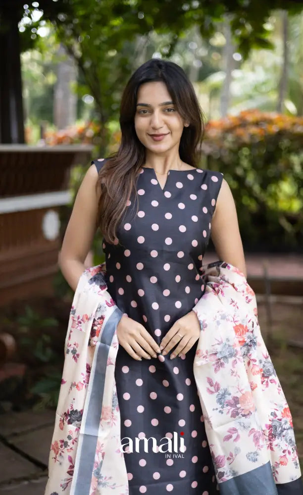 Athira Salwar - Black and Baby pink salwar