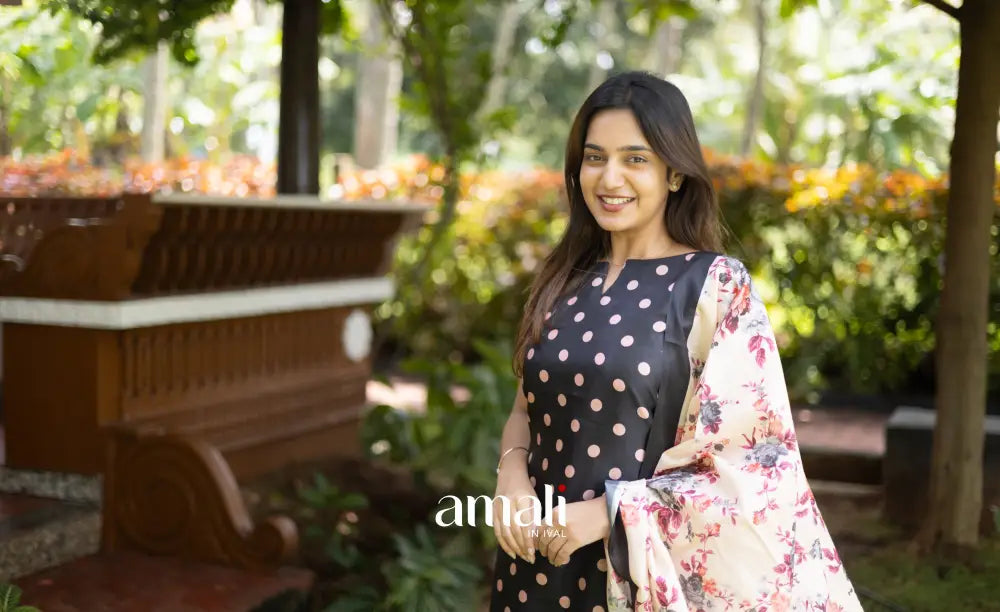 Athira Salwar - Black and Baby pink salwar