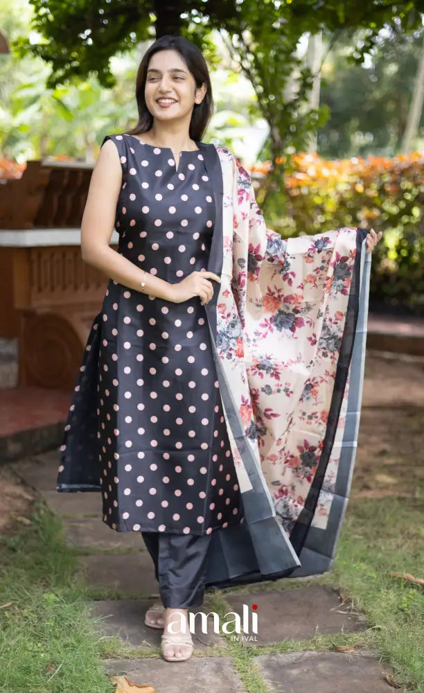 Athira Salwar - Black and Baby pink salwar