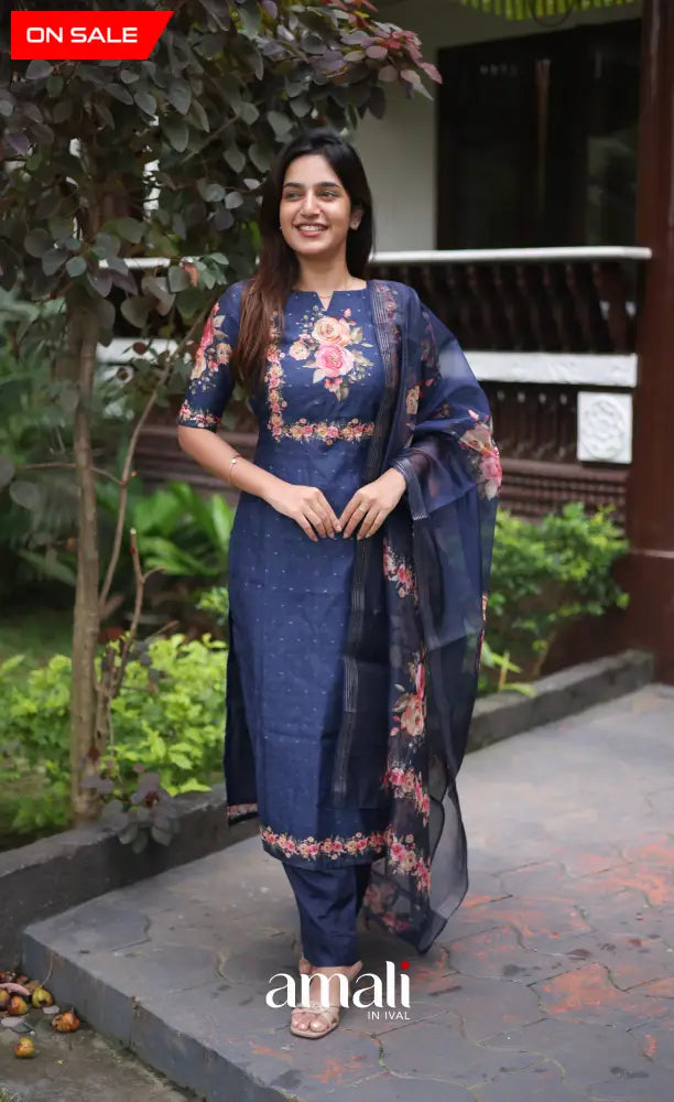 Athira Salwar - Navy Blue salwar