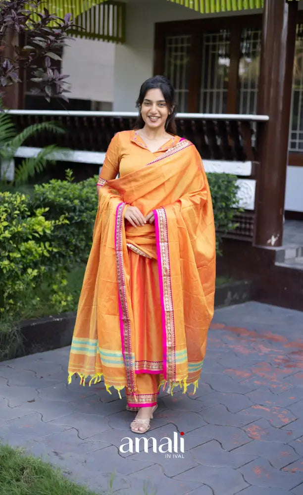 Athira Salwar - Orange salwar