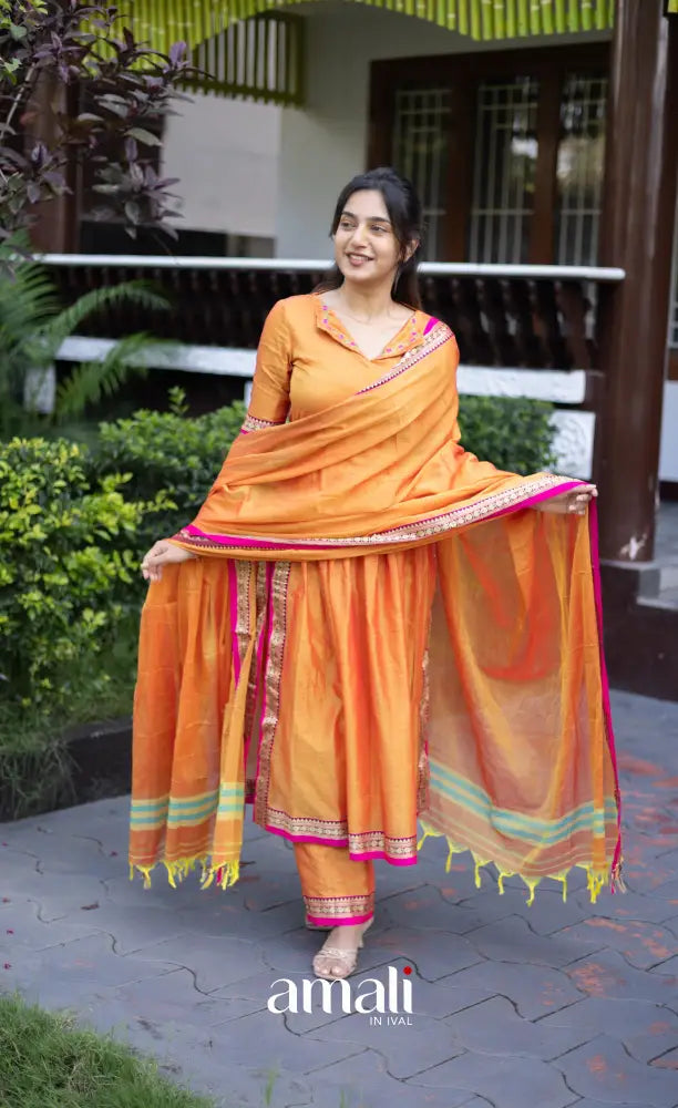 Athira Salwar - Orange salwar