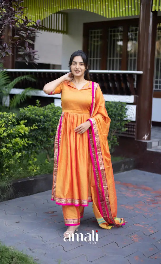 Athira Salwar - Orange salwar