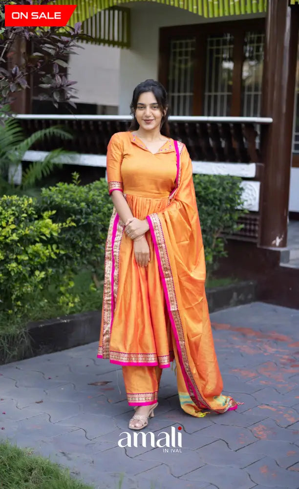 Athira Salwar - Orange salwar