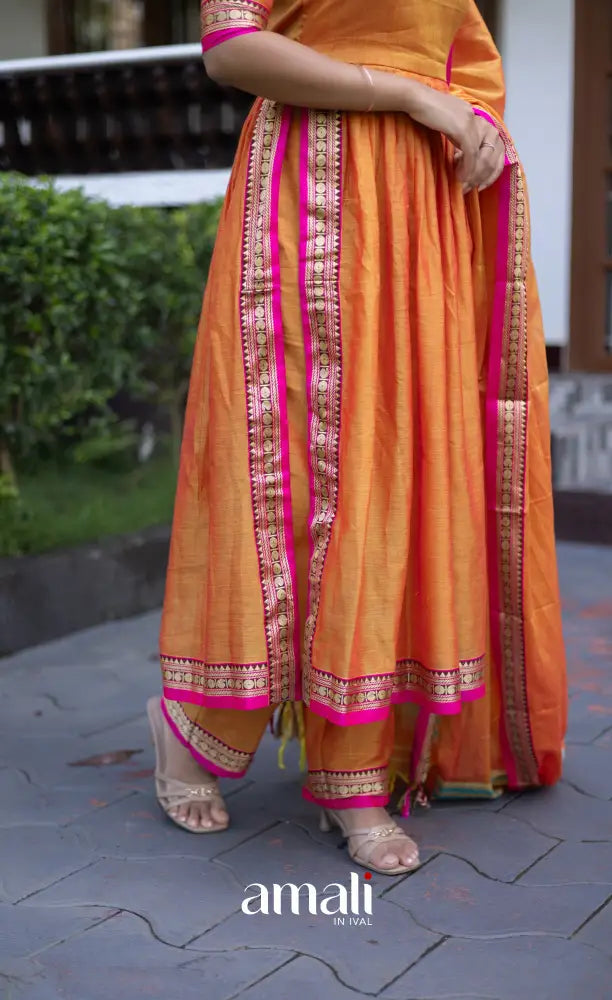 Athira Salwar - Orange salwar