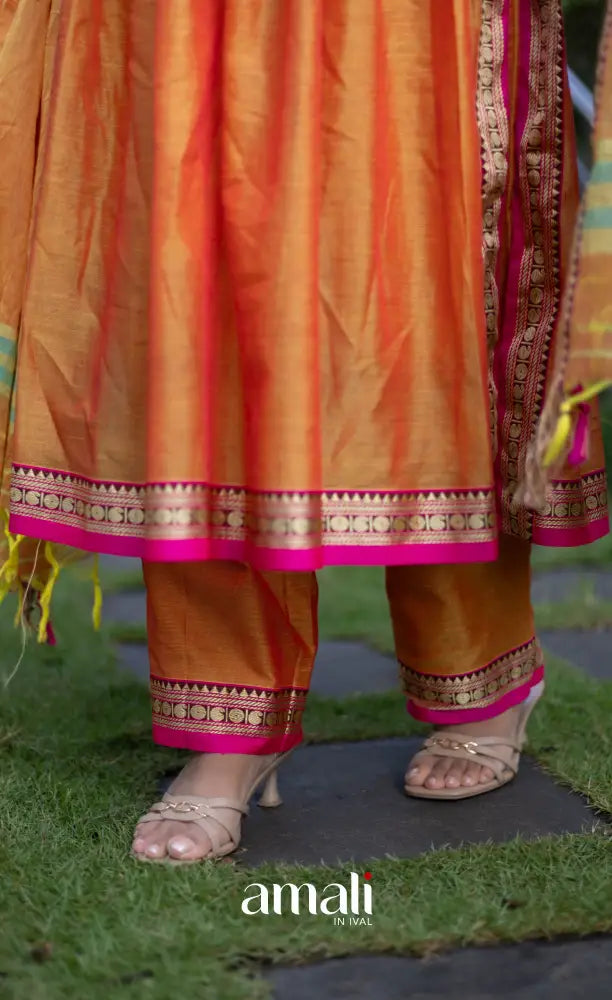 Athira Salwar - Orange salwar