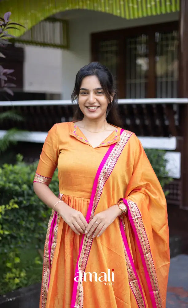 Athira Salwar - Orange salwar