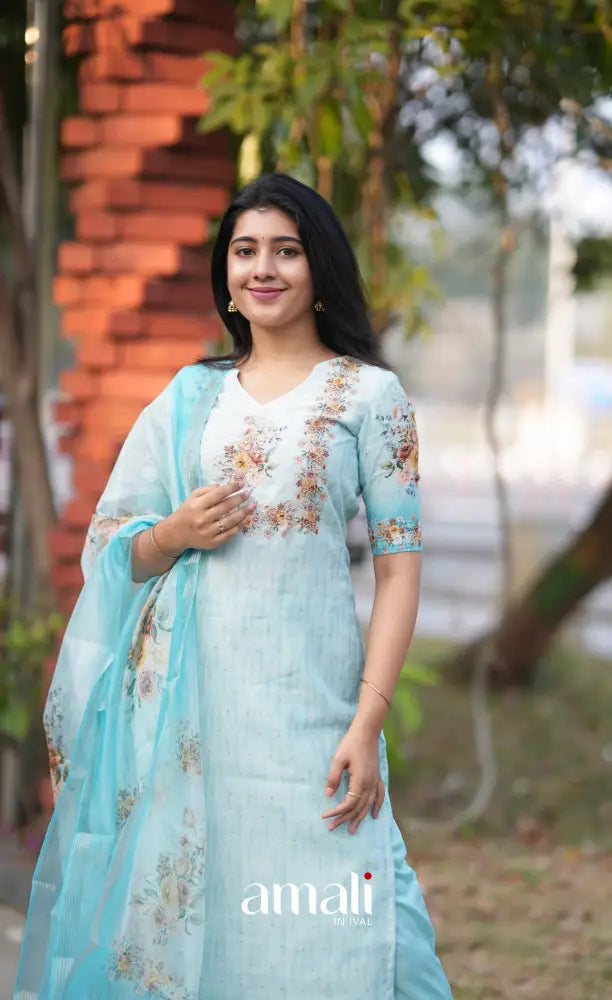 Athira Salwar - Pastel Blue salwar