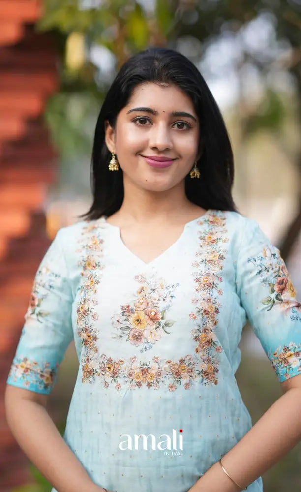 Athira Salwar - Pastel Blue salwar