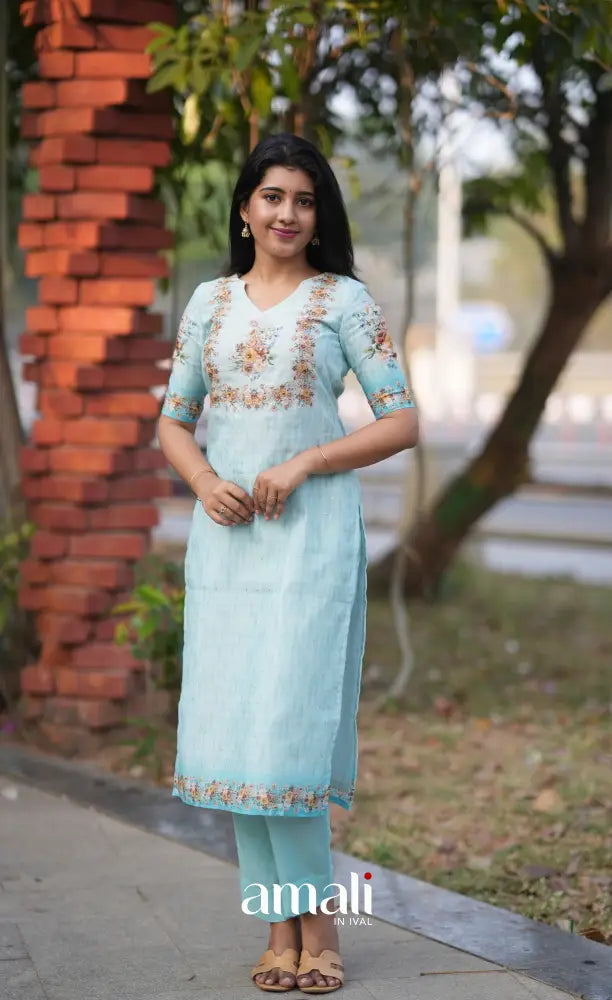 Athira Salwar - Pastel Blue salwar