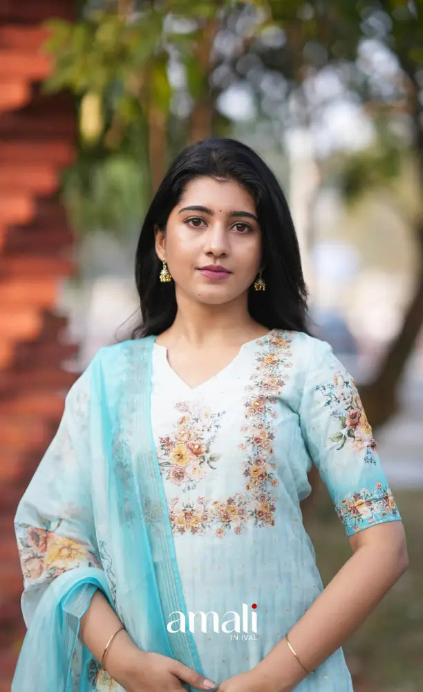 Athira Salwar - Pastel Blue salwar