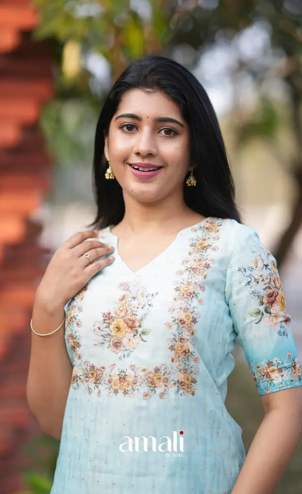 Athira Salwar - Pastel Blue salwar