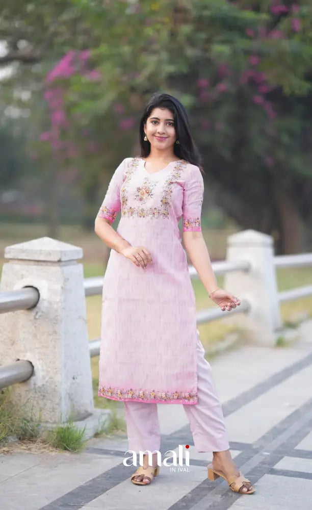 Athira Salwar - Pastel Pink salwar
