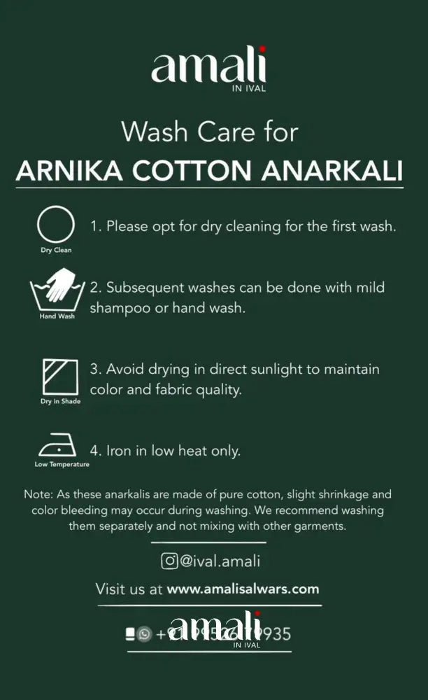 Black Chettinad Cotton Anarkali Anarkalis