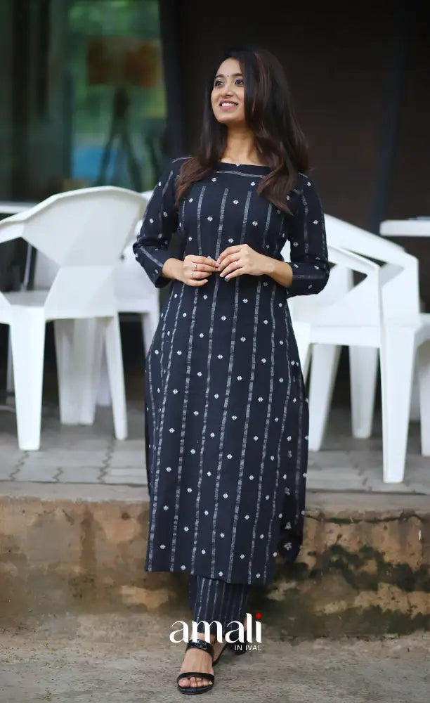 Black Cotton Co-ord Set Co-ord Sets