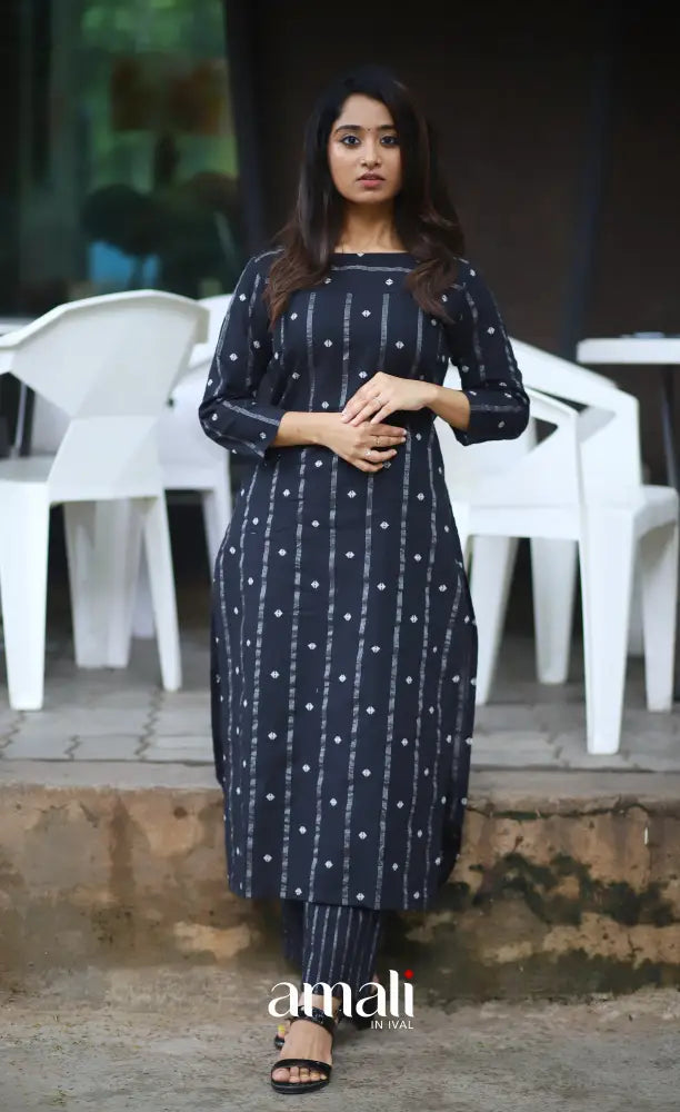 Black Cotton Co-ord Set Co-ord Sets