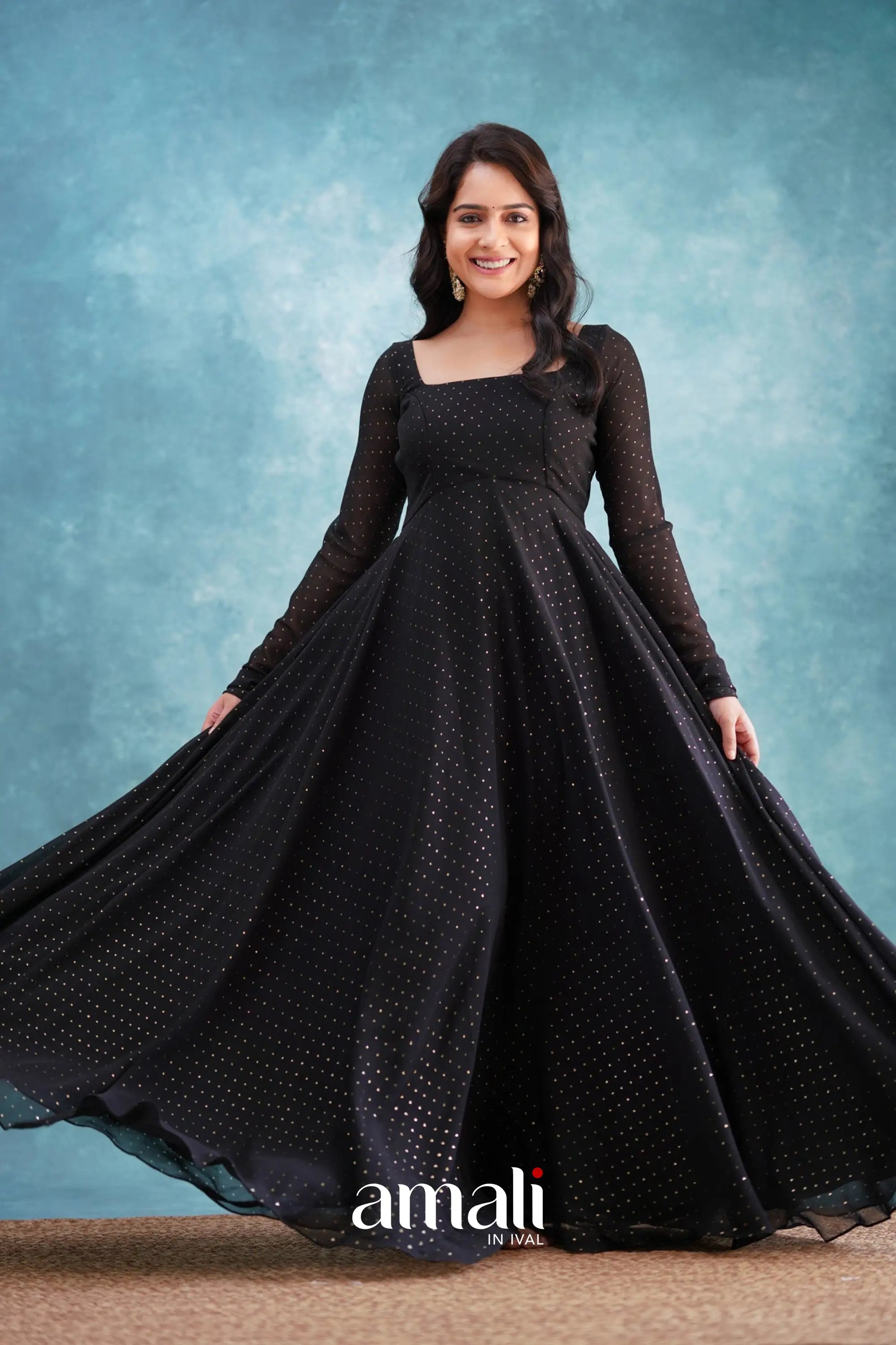Black Georgette Anarkali Anarkalis