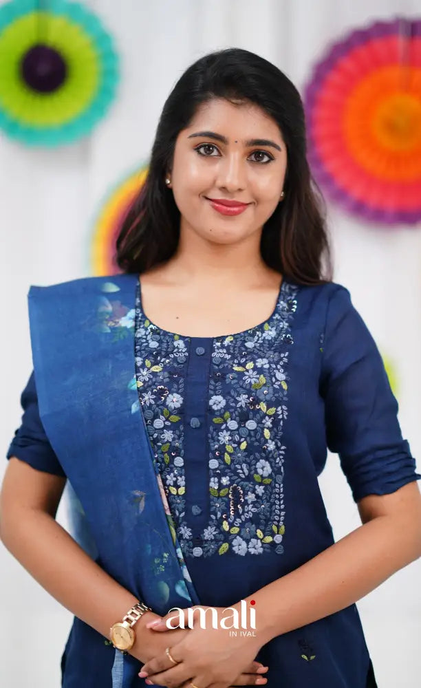 Laila Linen Salwar - Dark Blue salwar