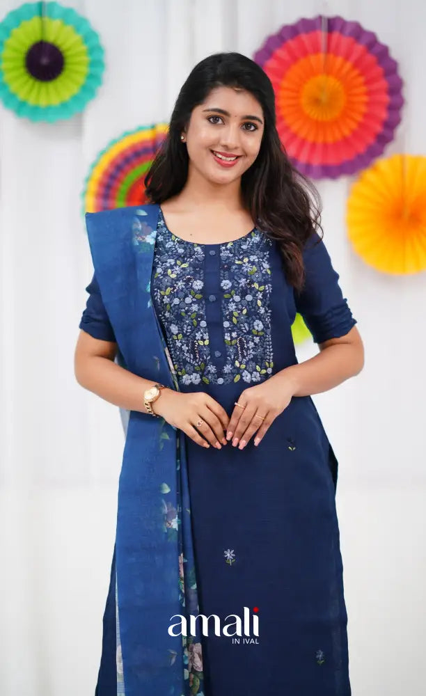 Laila Linen Salwar - Dark Blue salwar