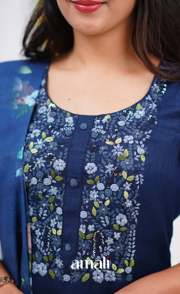 Laila Linen Salwar - Dark Blue salwar