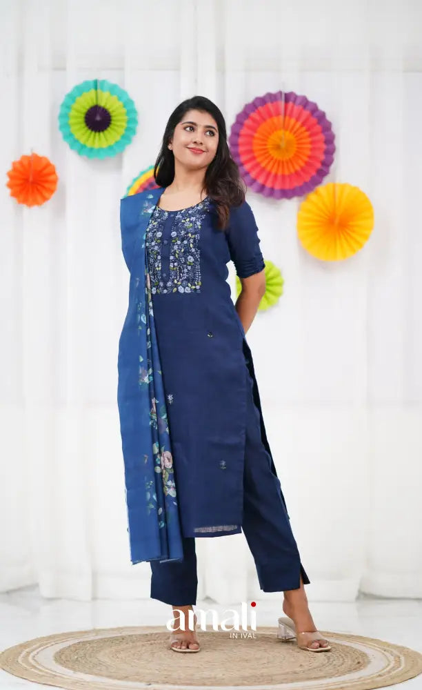 Laila Linen Salwar - Dark Blue salwar