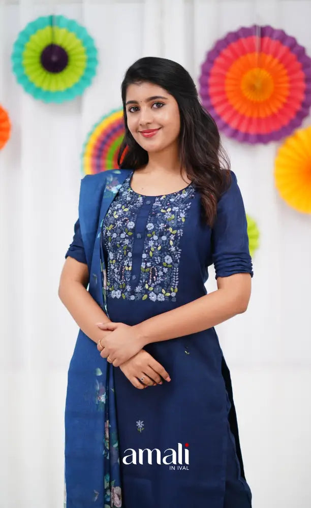 Laila Linen Salwar - Dark Blue salwar