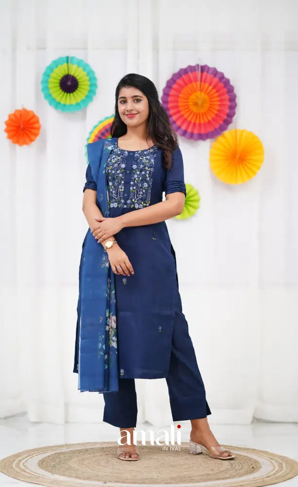 Laila Linen Salwar - Dark Blue salwar