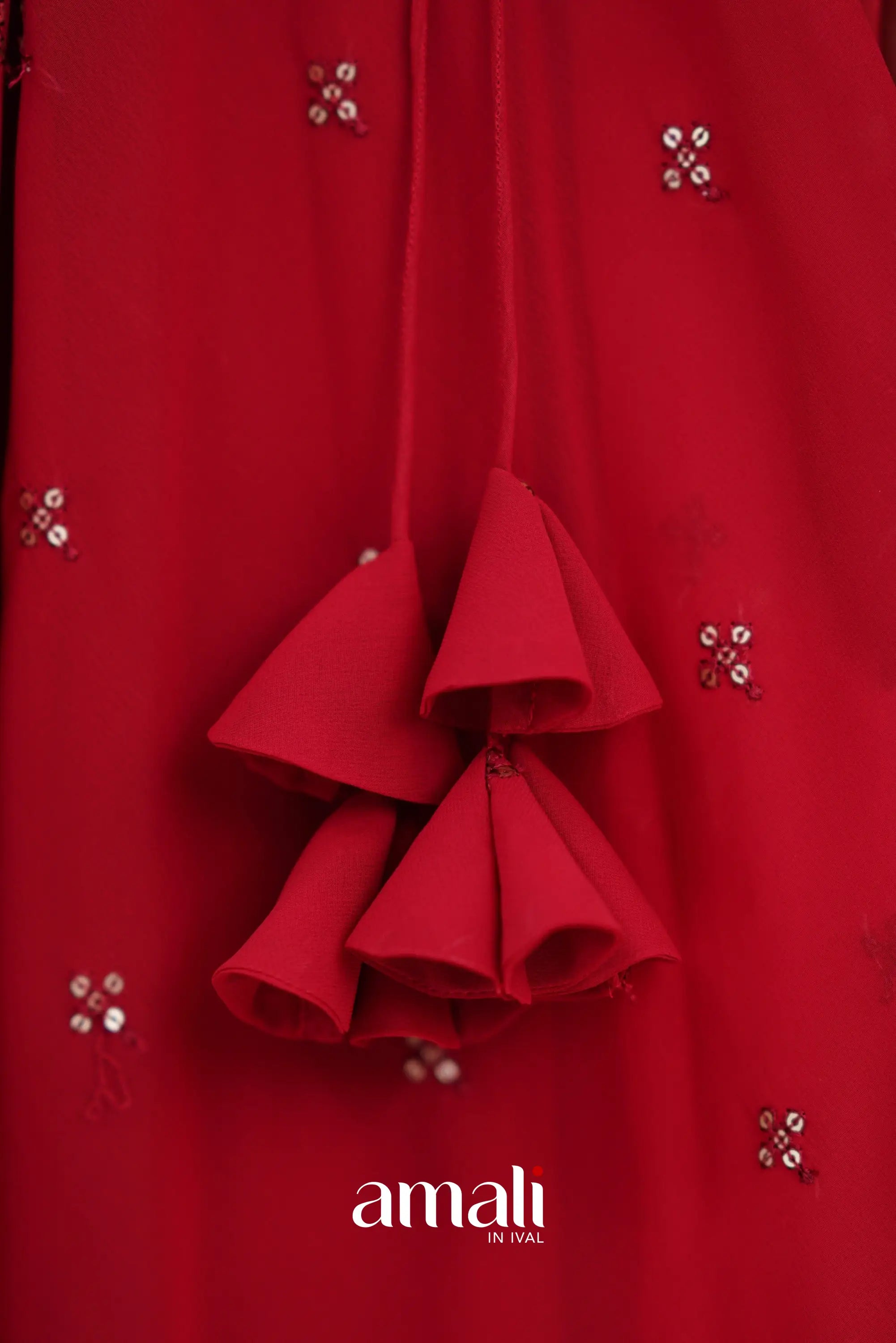 Maroonish Red Georgette Anarkali Anarkalis