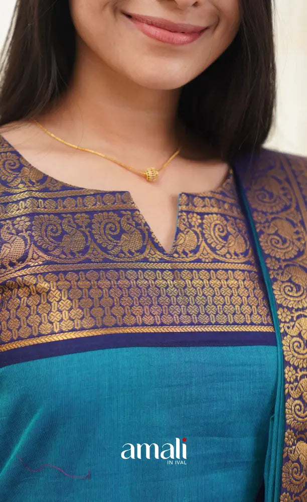 Meera Blue shade and Royal Blue tone Cotton Salwar salwar