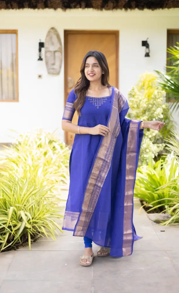 Meera Cotton Salwar Royal Blue salwar
