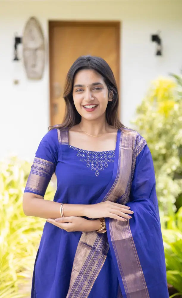 Meera Cotton Salwar Royal Blue salwar
