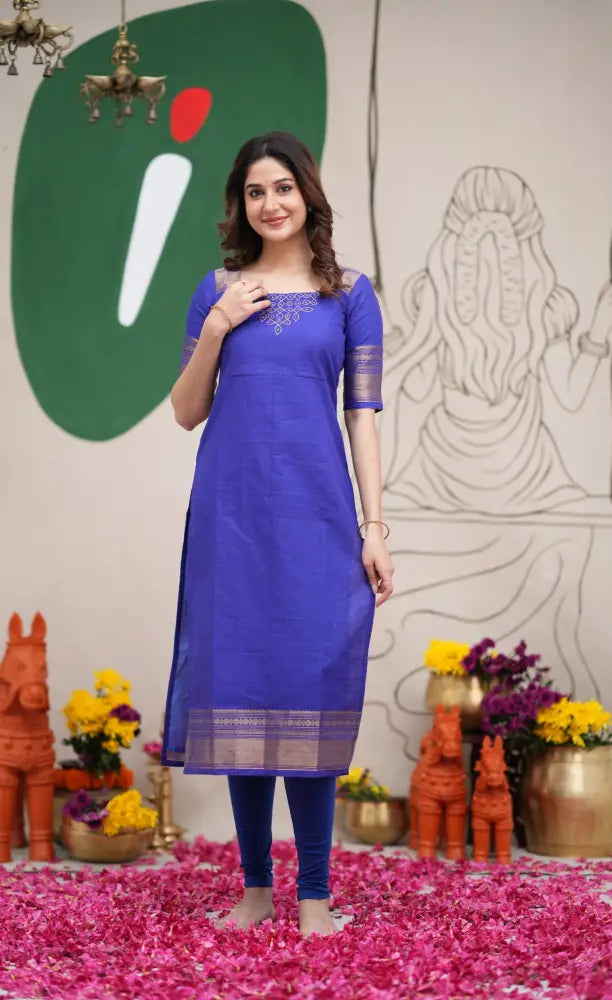 Meera Cotton Salwar - Royal Blue salwar