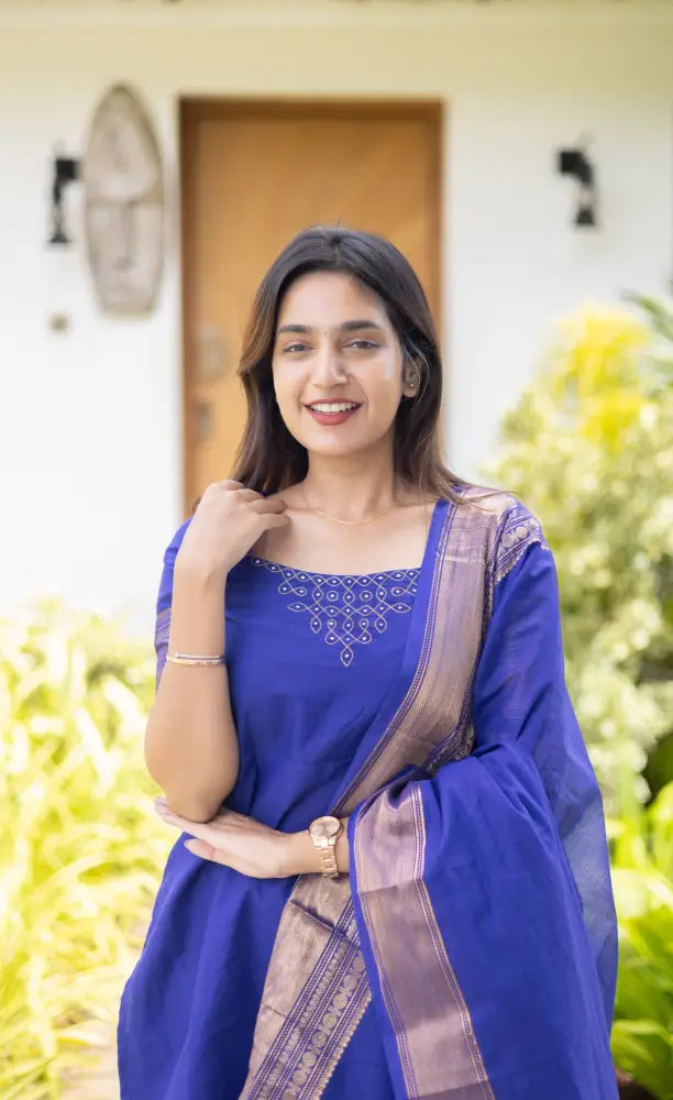 Meera Cotton Salwar Royal Blue salwar