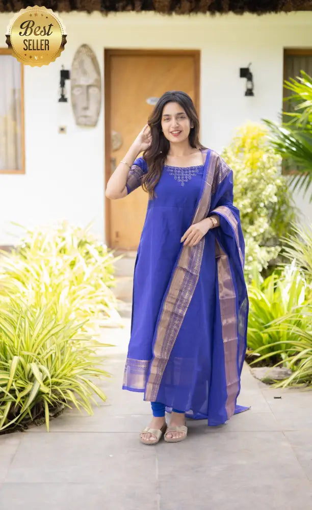 Meera Cotton Salwar Royal Blue salwar