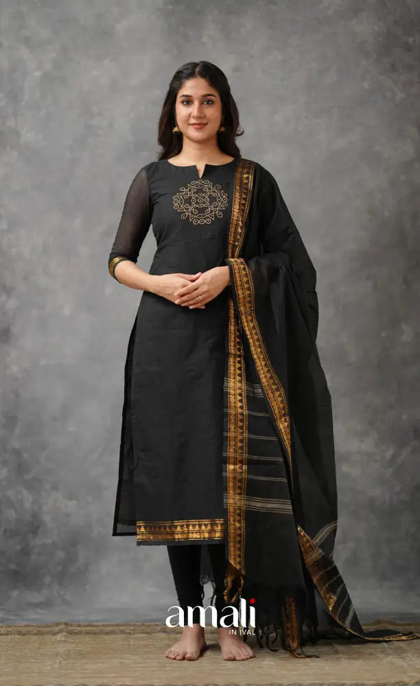 Meera Cotton Salwar - Black salwar