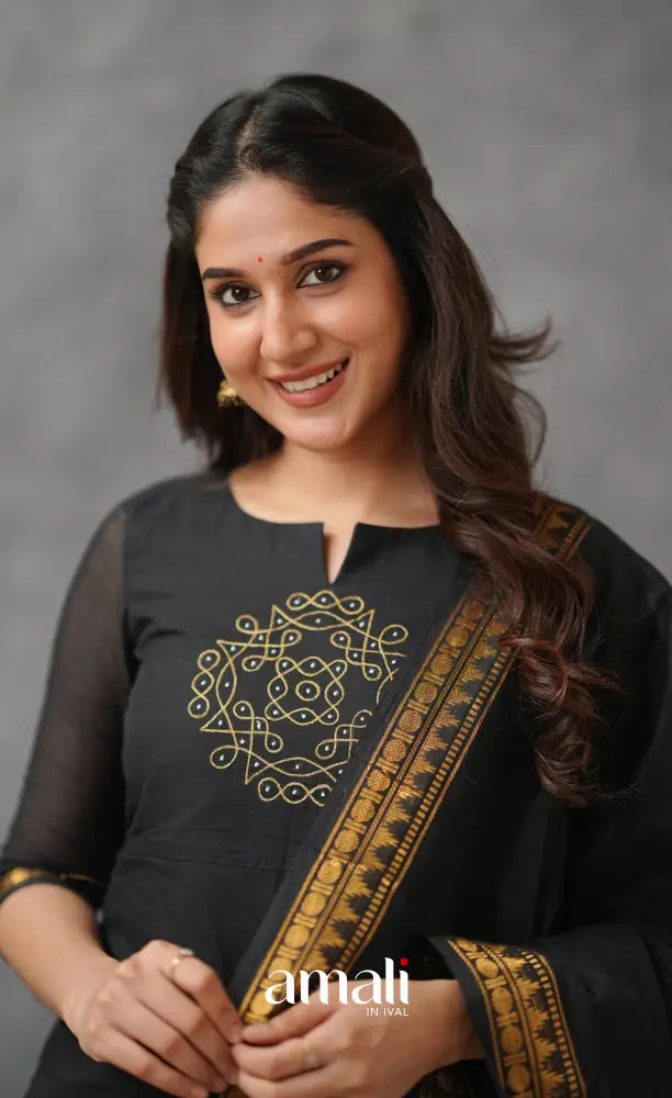 Meera Cotton Salwar - Black salwar