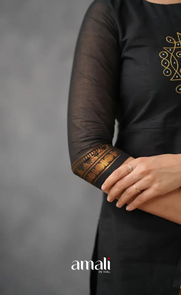 Meera Cotton Salwar - Black salwar