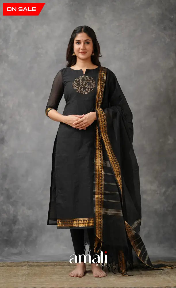 Meera Cotton Salwar - Black salwar