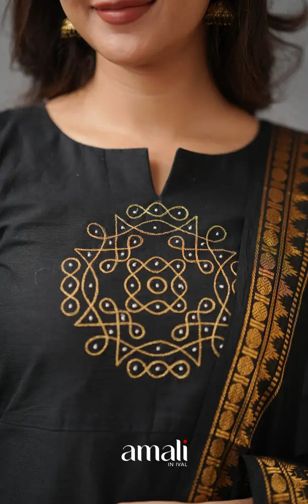 Meera Cotton Salwar - Black salwar