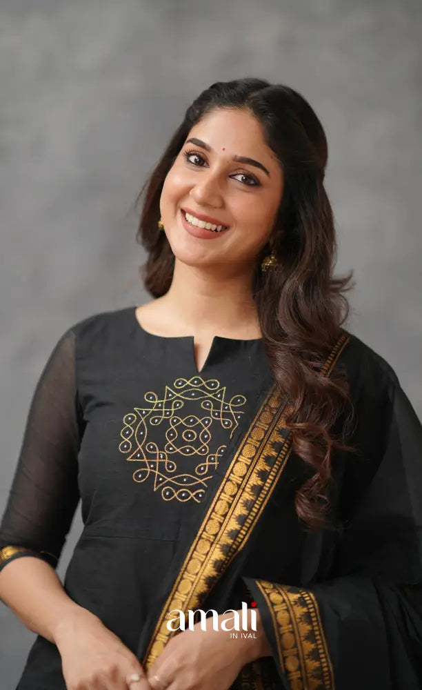 Meera Cotton Salwar - Black salwar