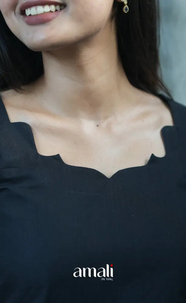 Meera Cotton Salwar - Black and Red salwar