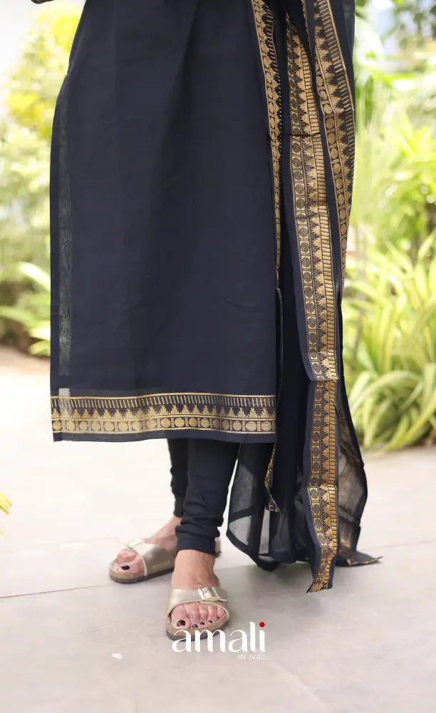 Meera Cotton Salwar - Black salwar