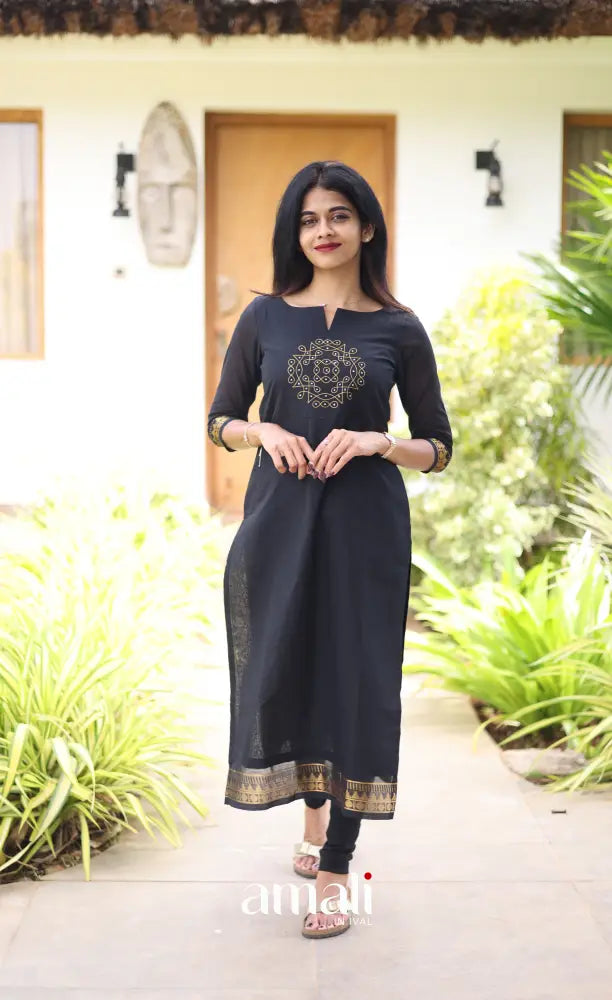 Meera Cotton Salwar - Black salwar